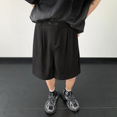 HEARUJOY  -  Summer Suit Shorts Men Fashion Social Mens Black Dress Shorts Korean Business Casual Shorts Mens Office Formal Shorts M-3XL